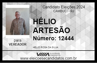 Candidato HÉLIO ARTESÃO 2024 - CAMBUCI - Eleições