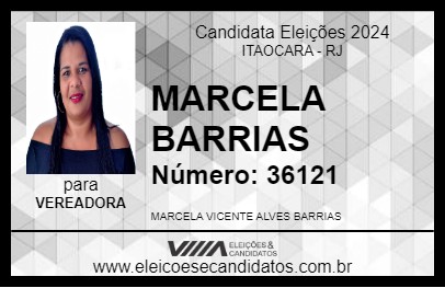 Candidato MARCELA BARRIAS 2024 - ITAOCARA - Eleições