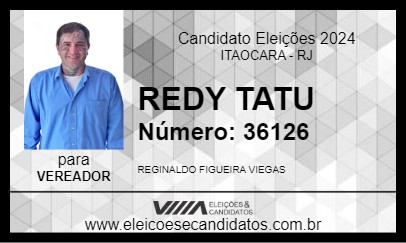 Candidato REDY TATU 2024 - ITAOCARA - Eleições