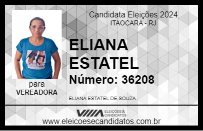 Candidato ELIANA SOUZA 2024 - ITAOCARA - Eleições