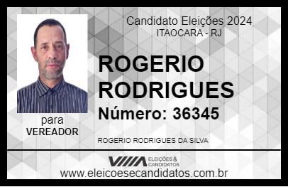 Candidato ROGÉRIO 2024 - ITAOCARA - Eleições