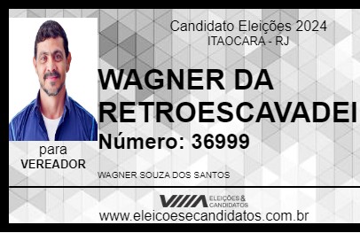 Candidato WAGNER DA RETROESCAVADEIRA 2024 - ITAOCARA - Eleições