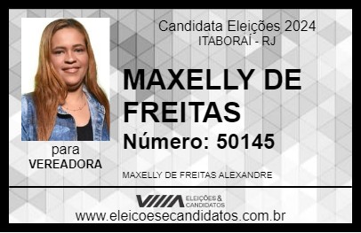 Candidato MAXELLY DE FREITAS 2024 - ITABORAÍ - Eleições