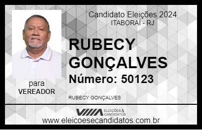 Candidato RUBECY GONÇALVES 2024 - ITABORAÍ - Eleições