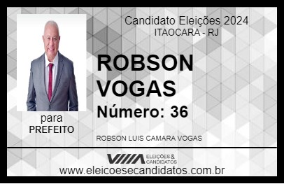 Candidato ROBSON VOGAS 2024 - ITAOCARA - Eleições