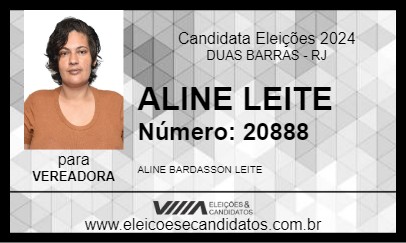 Candidato ALINE LEITE 2024 - DUAS BARRAS - Eleições