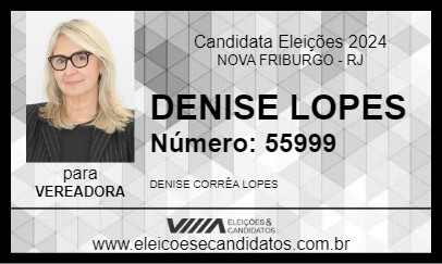 Candidato DENISE LOPES 2024 - NOVA FRIBURGO - Eleições