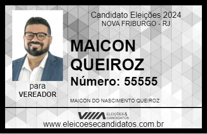 Candidato MAICON QUEIROZ 2024 - NOVA FRIBURGO - Eleições