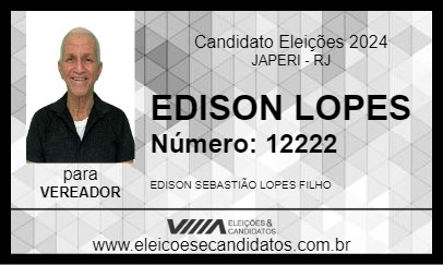 Candidato EDISON LOPES 2024 - JAPERI - Eleições