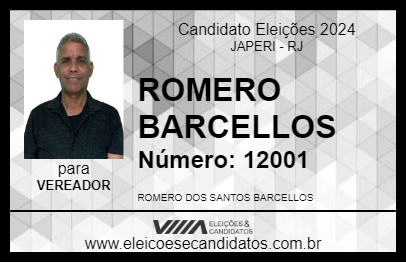 Candidato ROMERO BARCELLOS 2024 - JAPERI - Eleições