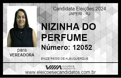 Candidato NIZINHA DO PERFUME 2024 - JAPERI - Eleições