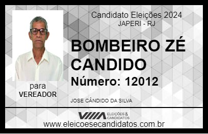 Candidato BOMBEIRO ZÉ CANDIDO 2024 - JAPERI - Eleições