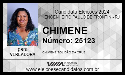 Candidato CHIMENE 2024 - ENGENHEIRO PAULO DE FRONTIN - Eleições