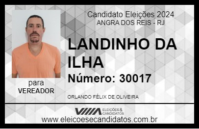 Candidato LANDINHO DA ILHA 2024 - ANGRA DOS REIS - Eleições