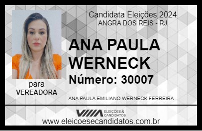 Candidato ANA PAULA WERNECK 2024 - ANGRA DOS REIS - Eleições