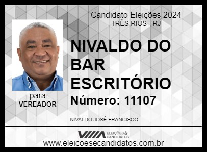 Candidato NIVALDO DO BAR ESCRITÓRIO 2024 - TRÊS RIOS - Eleições