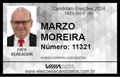 Candidato MARZO MOREIRA 2024 - TRÊS RIOS - Eleições