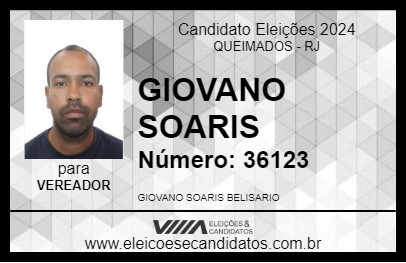 Candidato GIOVANO SOARIS 2024 - QUEIMADOS - Eleições