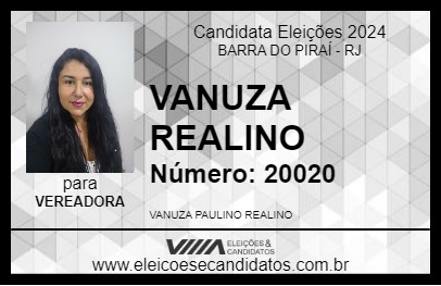 Candidato VANUZA BUNITINHA 2024 - BARRA DO PIRAÍ - Eleições