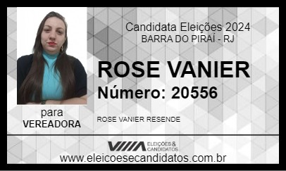 Candidato ROSE VANIER 2024 - BARRA DO PIRAÍ - Eleições