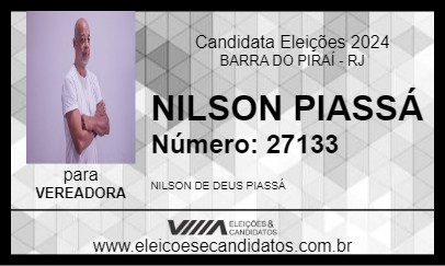 Candidato NILSON PIASSÁ 2024 - BARRA DO PIRAÍ - Eleições