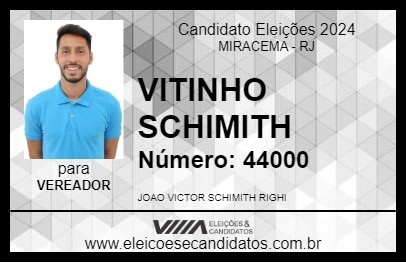 Candidato VITINHO SCHIMITH 2024 - MIRACEMA - Eleições