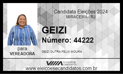 Candidato GEIZI 2024 - MIRACEMA - Eleições