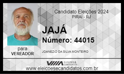 Candidato JAJÁ 2024 - PIRAÍ - Eleições