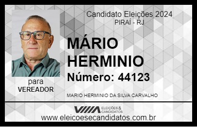 Candidato MÁRIO HERMINIO 2024 - PIRAÍ - Eleições