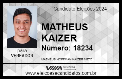 Candidato MATHEUS KAIZER 2024 - QUEIMADOS - Eleições