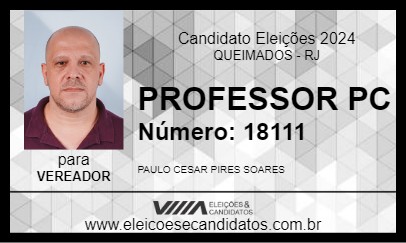 Candidato PROFESSOR PC 2024 - QUEIMADOS - Eleições