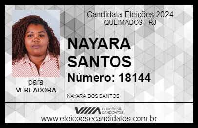 Candidato NAYARA SANTOS 2024 - QUEIMADOS - Eleições