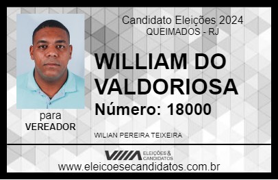 Candidato WILLIAN TEIXEIRA 2024 - QUEIMADOS - Eleições