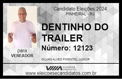 Candidato DENTINHO DO TRAILER 2024 - PINHEIRAL - Eleições