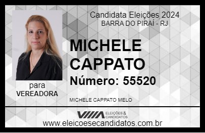 Candidato MICHELE CAPPATO 2024 - BARRA DO PIRAÍ - Eleições