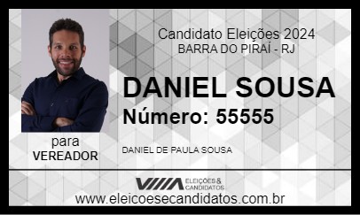 Candidato DANIEL SOUSA 2024 - BARRA DO PIRAÍ - Eleições