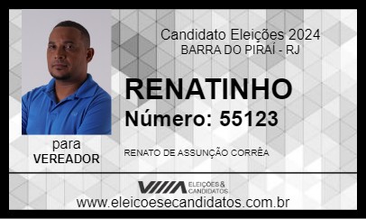 Candidato RENATINHO 2024 - BARRA DO PIRAÍ - Eleições