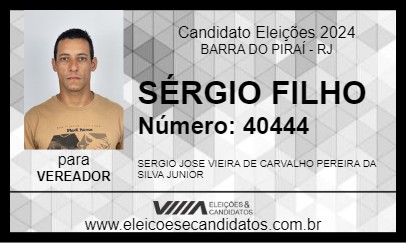 Candidato SÉRGIO FILHO 2024 - BARRA DO PIRAÍ - Eleições