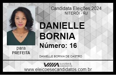 Candidato DANIELLE BORNIA 2024 - NITERÓI - Eleições