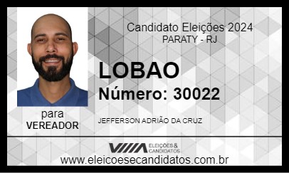 Candidato LOBAO 2024 - PARATY - Eleições