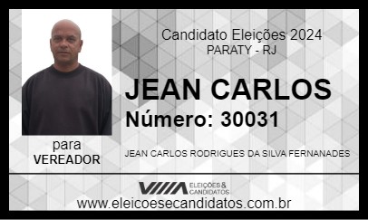 Candidato JEAN CARLOS 2024 - PARATY - Eleições