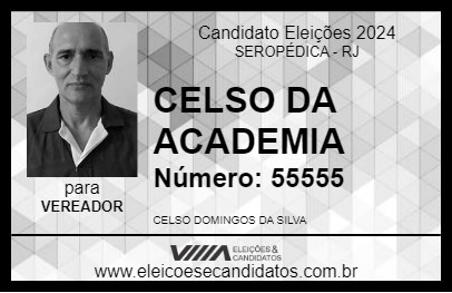 Candidato CELSO DA ACADEMIA 2024 - SEROPÉDICA - Eleições