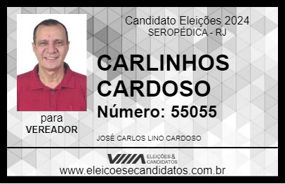 Candidato CARLINHOS CARDOSO 2024 - SEROPÉDICA - Eleições