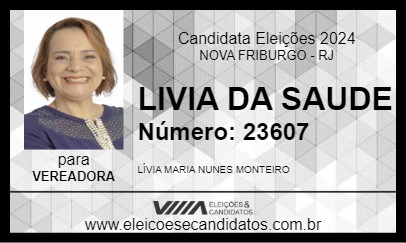 Candidato LIVIA DA SAUDE 2024 - NOVA FRIBURGO - Eleições