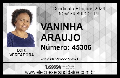 Candidato VANINHA ARAUJO 2024 - NOVA FRIBURGO - Eleições