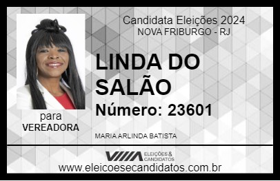 Candidato LINDA DO SALÃO 2024 - NOVA FRIBURGO - Eleições