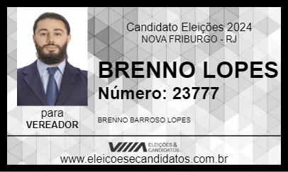 Candidato BRENNO LOPES 2024 - NOVA FRIBURGO - Eleições