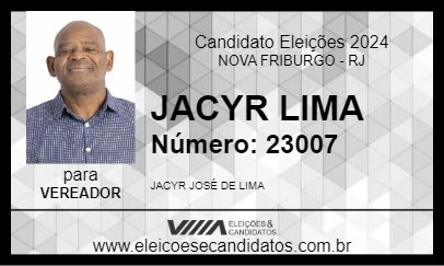 Candidato JACYR LIMA 2024 - NOVA FRIBURGO - Eleições