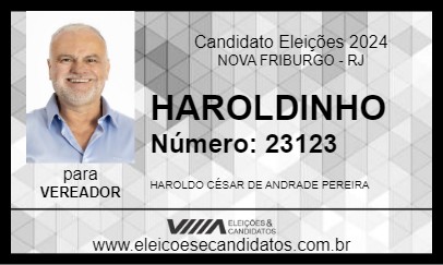 Candidato HAROLDINHO 2024 - NOVA FRIBURGO - Eleições