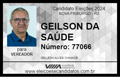 Candidato GEILSON DA SAÚDE 2024 - NOVA FRIBURGO - Eleições